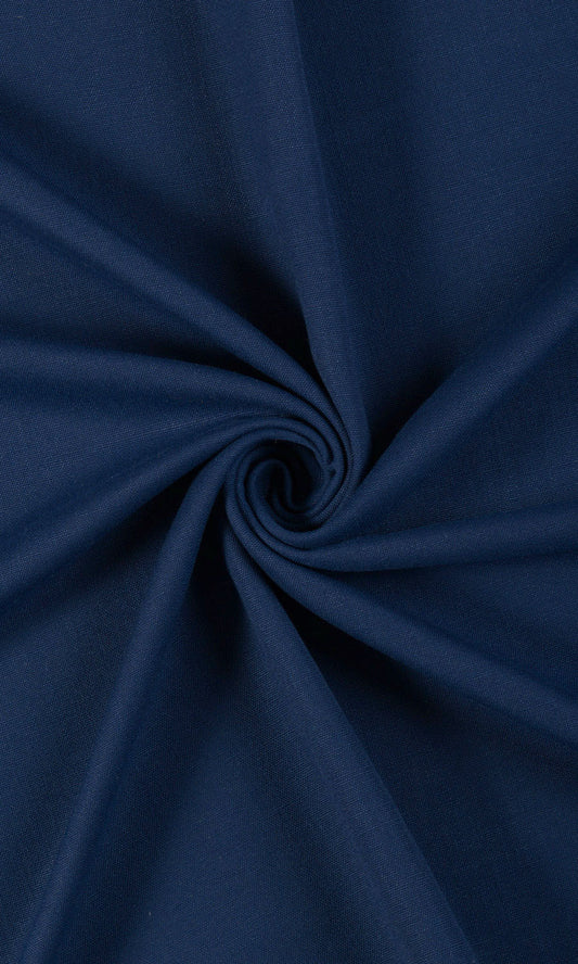 Plain Cotton Drapery (Navy Blue)