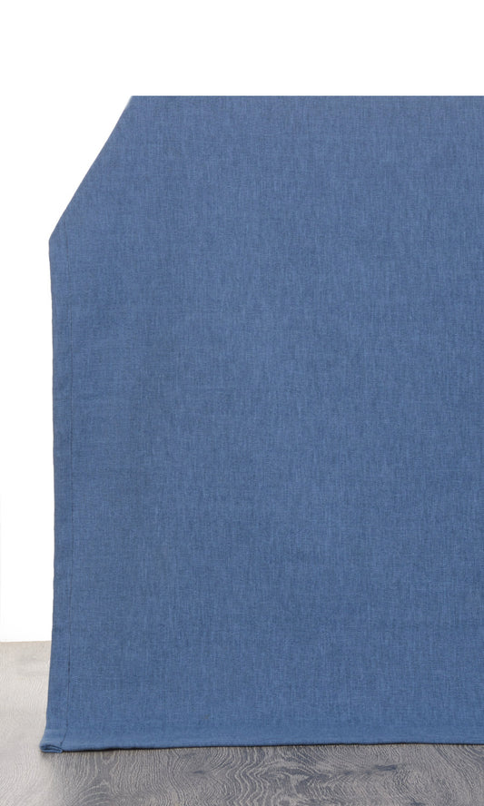 Linen-Blend Home Decor Fabric Sample (Blue)
