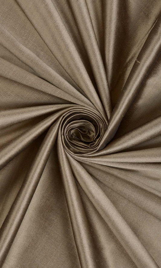Shantung Silk Home Decor Fabric By the Yard (Brown)