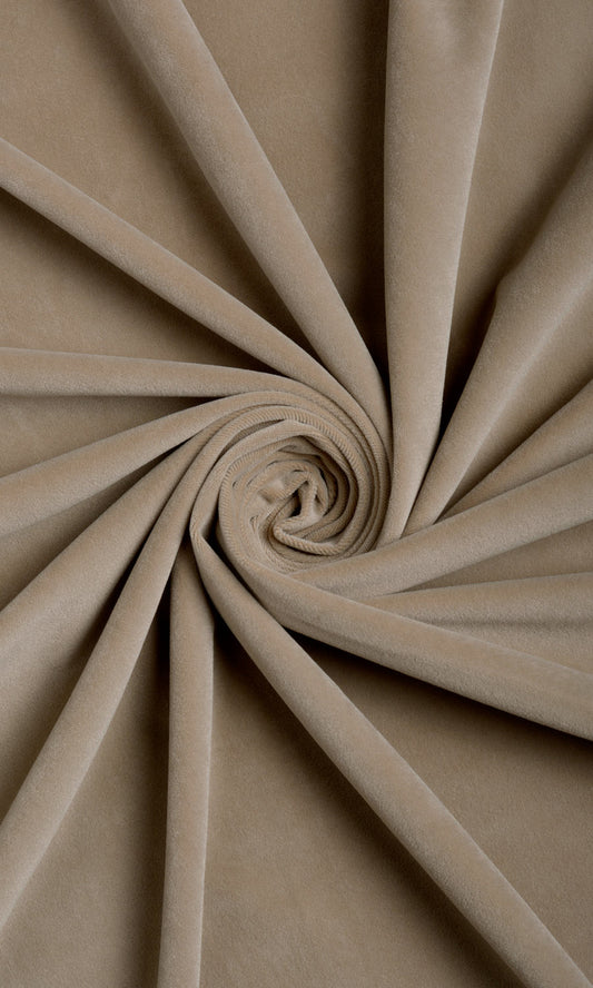 Velvet Home Decor Fabric Sample (Deep Taupe)