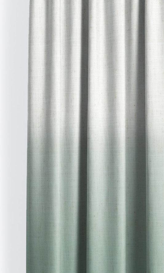 Two-Tone Ombre Home Decor Fabric Sample (Teal Blue/ White)