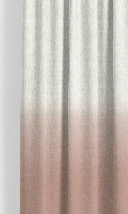 Two-Tone Ombre Window Curtains (Dusty Rose/ White)