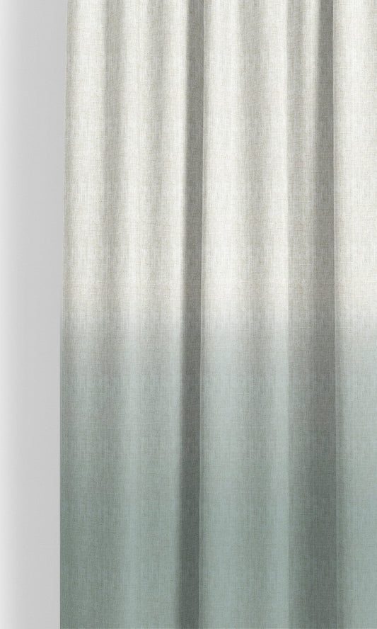 Two-Tone Ombre Window Curtains (Powder Blue/ White)