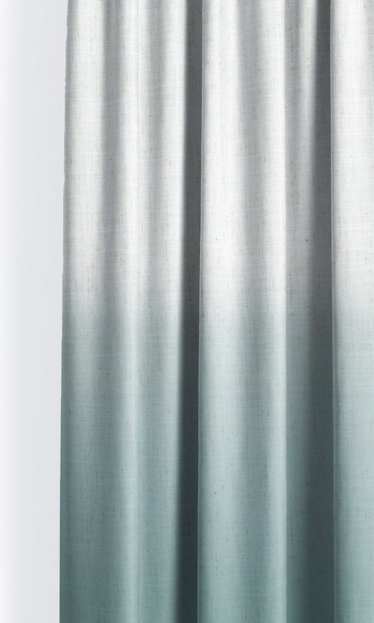Two-Tone Ombre Home Decor Fabric Sample (Aqua Blue/ White)