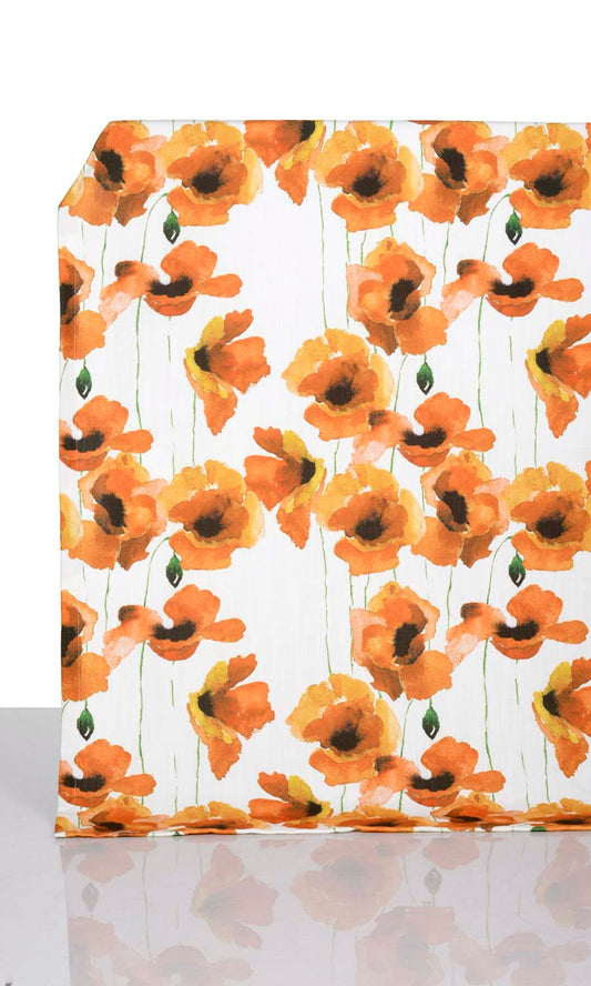 Floral Print Roman Shades (Orange/ Yellow)