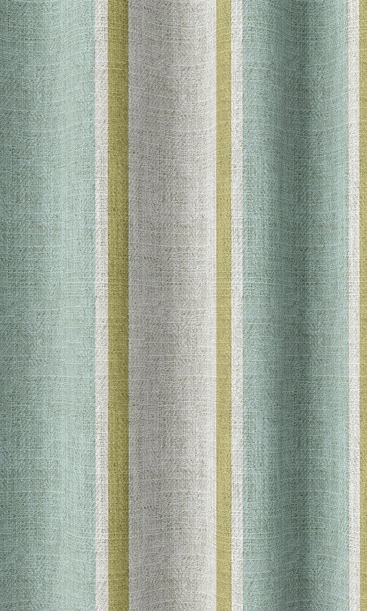 Striped Home Decor Fabric By the Yard (Turquoise Blue/ Green)