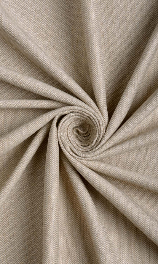 Herringbone Textured Curtain Panels (Pale Brown)