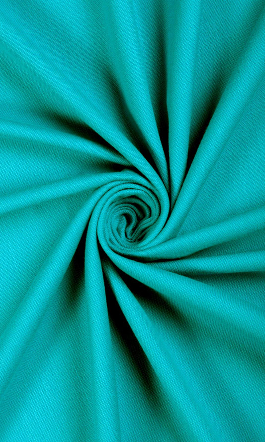 Textured Solid Cotton Roman Shades (Turquoise Blue)