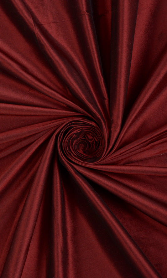 Shantung Silk Home Decor Fabric Sample (Burgundy Red)