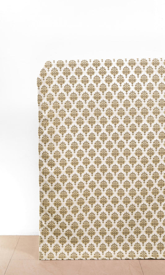 Damask Velvet Roman Shades (Beige/ Brown)
