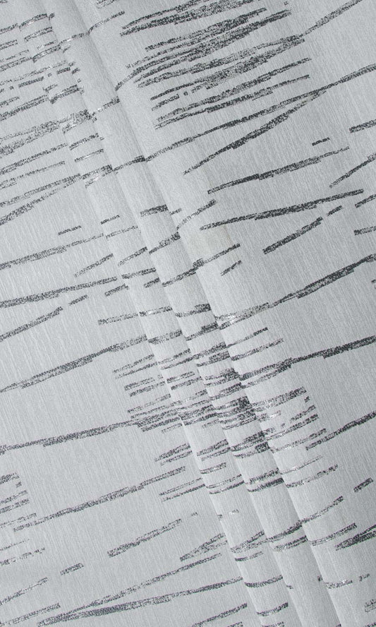 Abstract Patterned Window Curtains (Steel Grey)