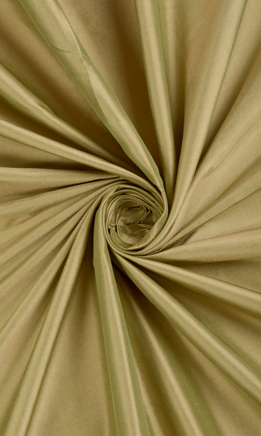 Shantung Silk Curtains (Moss Green)
