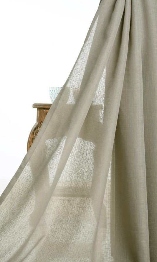 Sheer Home Decor Fabric Sample (Taupe Grey)
