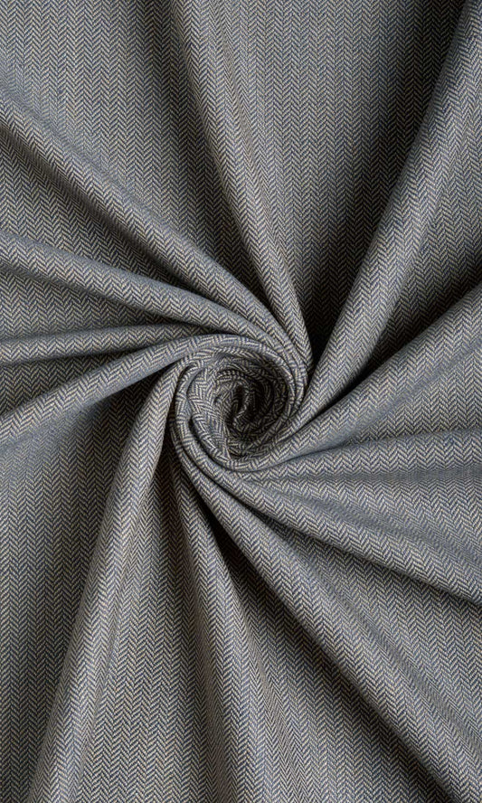 Herringbone Home Decor Fabric Sample (Navy Blue/ Brown/ Grey)
