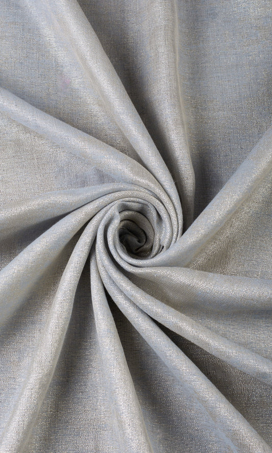Metallic Accents Semi-Sheer Curtain Panels (Gray/ Gold)
