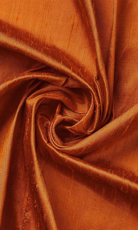 Dupioni Silk Home Decor Fabric Sample (Orange)