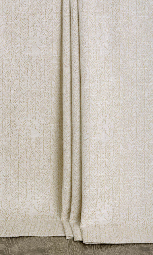 Herringbone Print Roman Blinds (Off White/ Pale Beige)