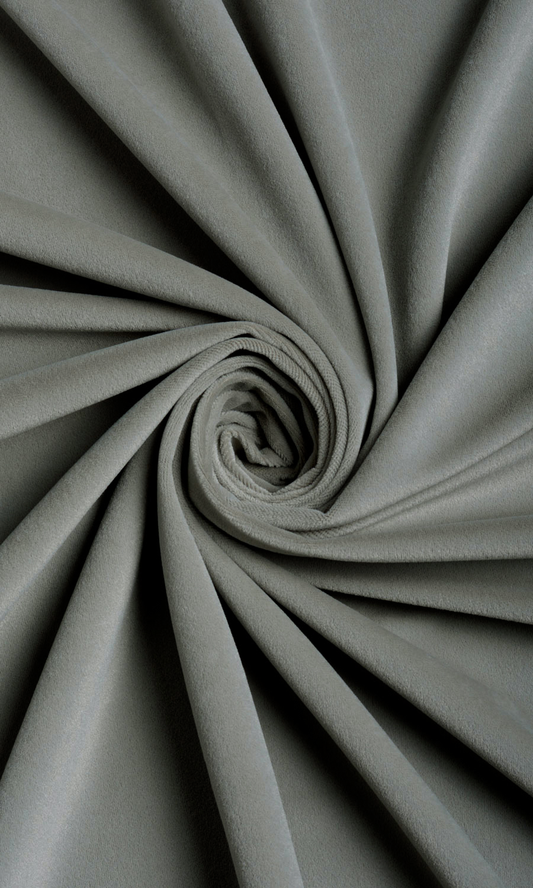 Velvet Home Decor Fabric By the Yard (Fog Grey)