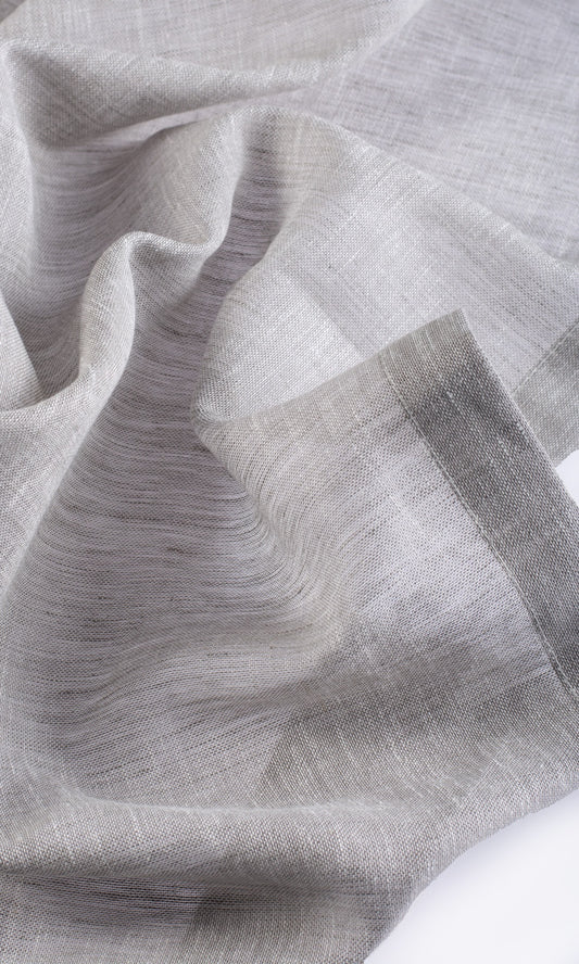 Linen-Cotton Sheer Home Decor Fabric Sample (Pale Gray)