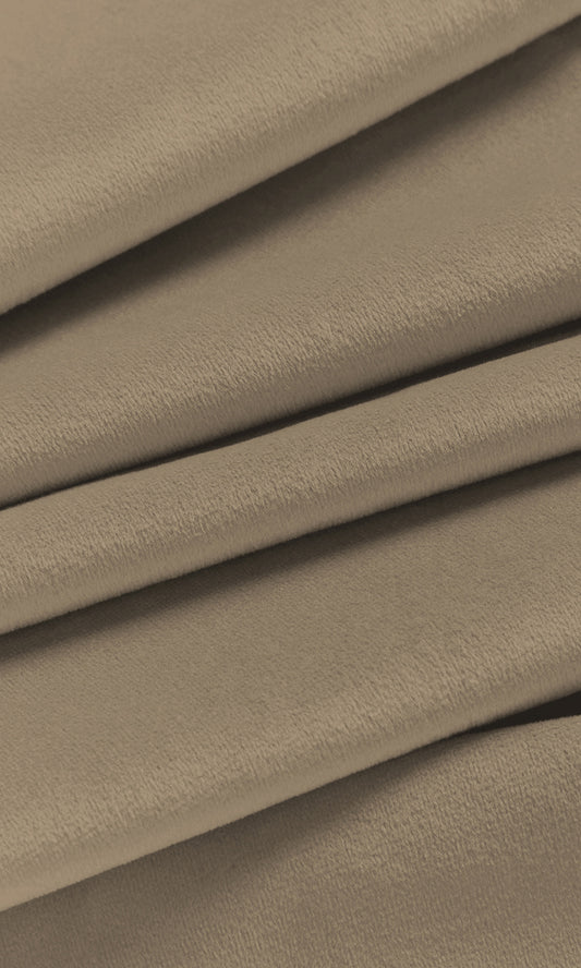 Velvet Home Decor Fabric By the Yard (Fawn/ Tan Brown)