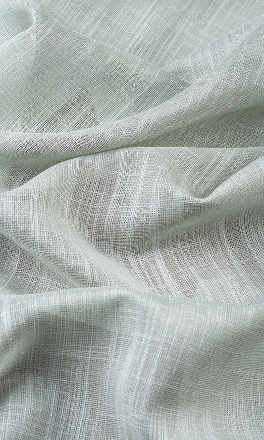 Textured Sheer Roman Shades (Ice Grey-Blue)