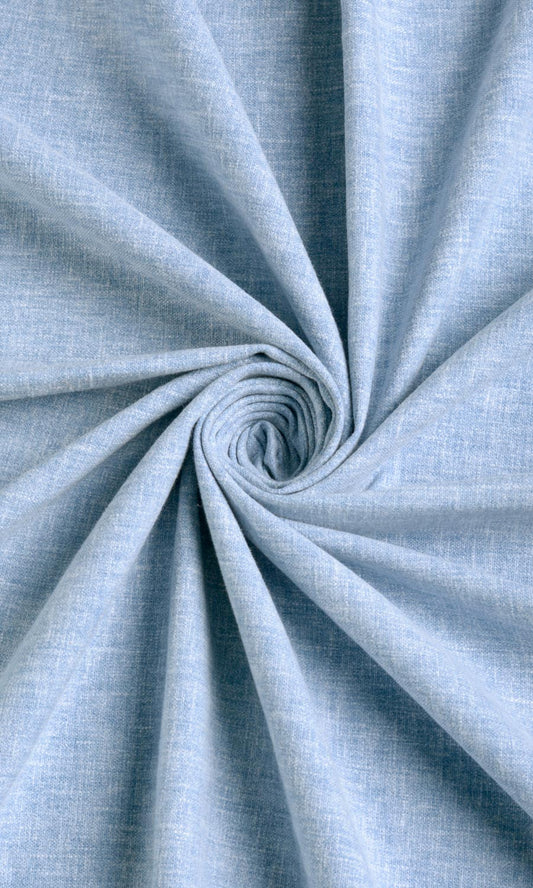 Poly-Cotton Blend Curtain Panels (Blue)