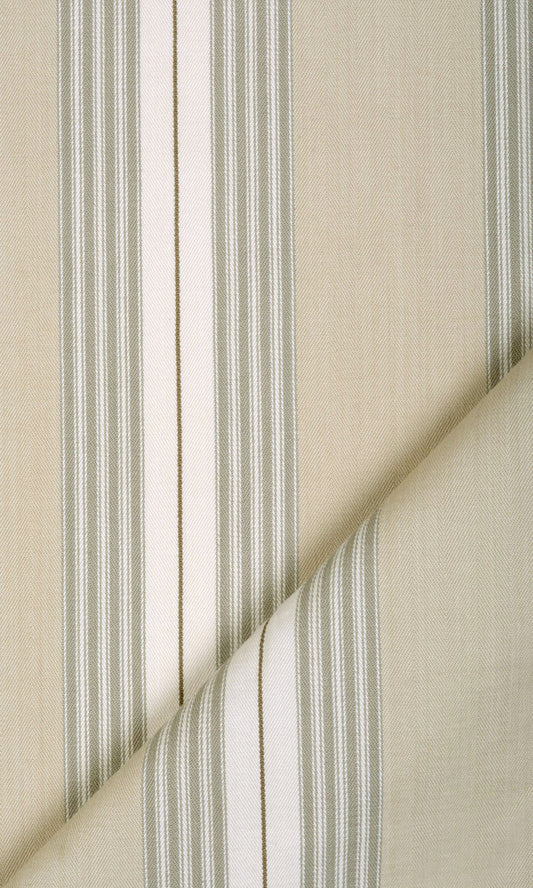 Cotton Window Curtains (Beige/ White)