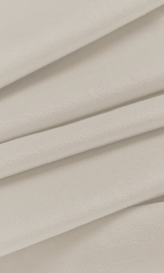 Velvet Home Decor Fabric By the Yard (Cream)