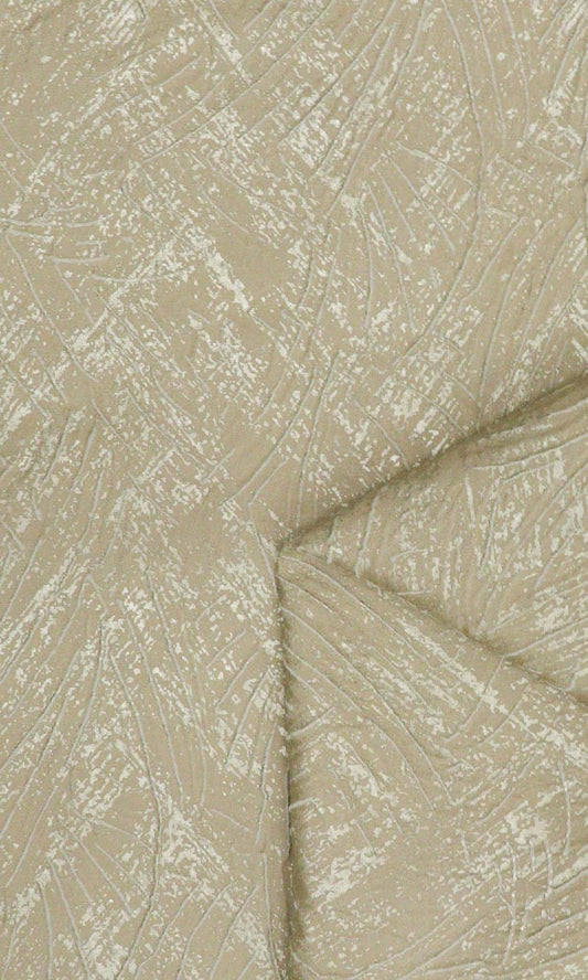 Self-Patterned Poly-Cotton Home Decor Fabric Sample (Caramel Brown)