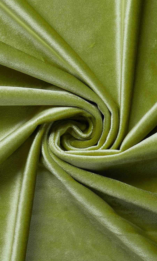Velvet Window Curtains (Green)