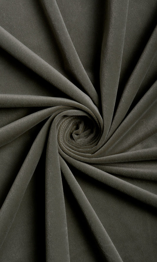 Velvet Home Decor Fabric By the Yard (Charcoal Grey)