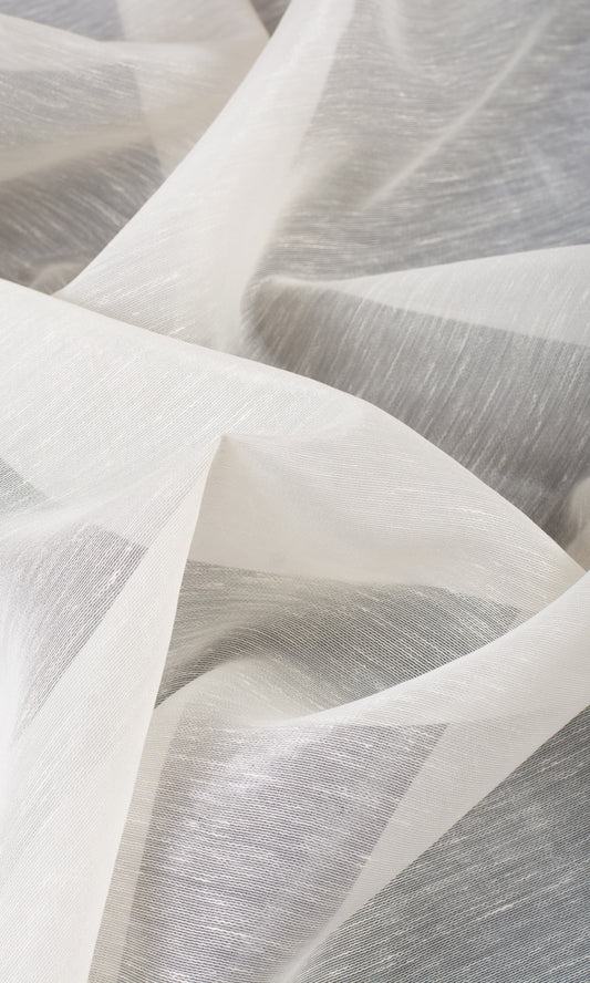 Sheer Home Decor Fabric Sample (Powder White)