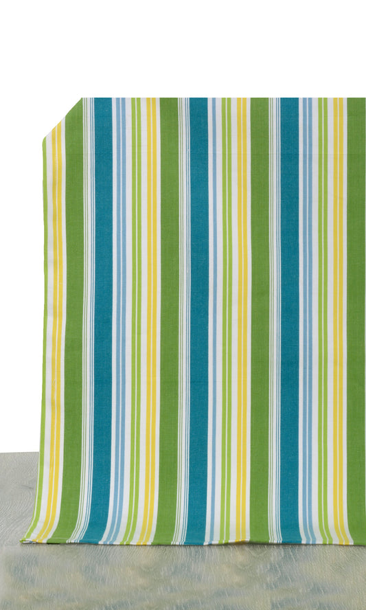 Cotton Roman Shades (Blue/ Green/ Yellow)