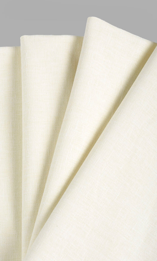 Linen Texture Window Curtains (Ivory)