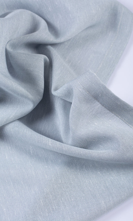 Plain Sheer Roman Shades (Periwinkle Gray)