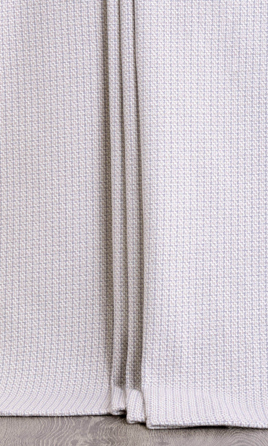 Textured Cotton Roman Shades (Gray/ White)