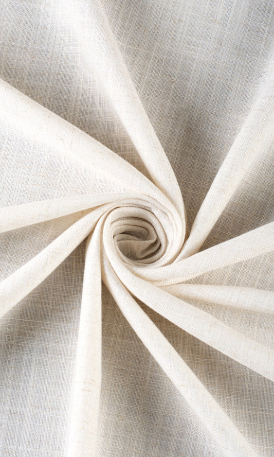 Plain Linen Blend Window Curtains (Cream/ Ivory)