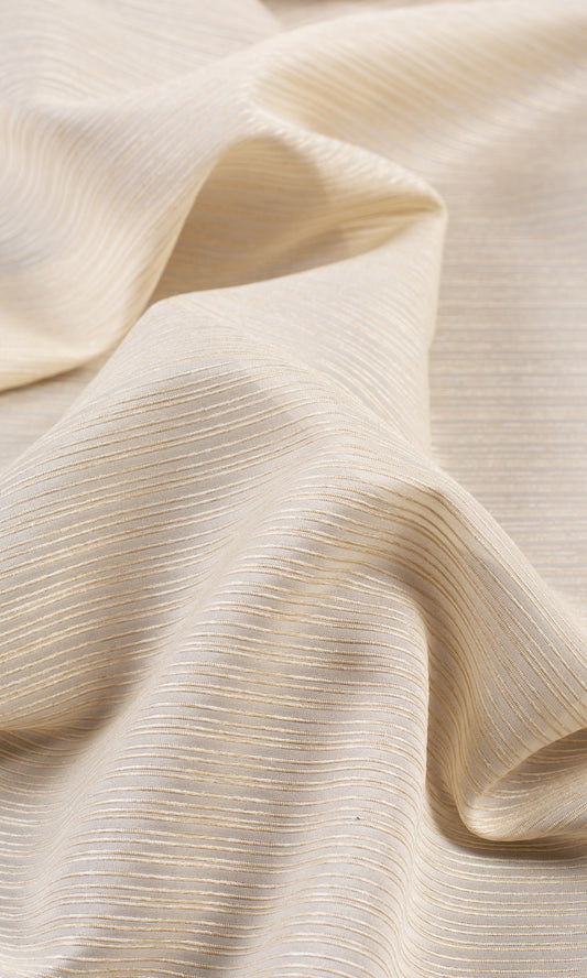 Striped Sheer Home Decor Fabric Sample (Champagne Beige)