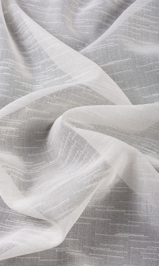 Textured Sheer Home Decor Fabric Sample (White)