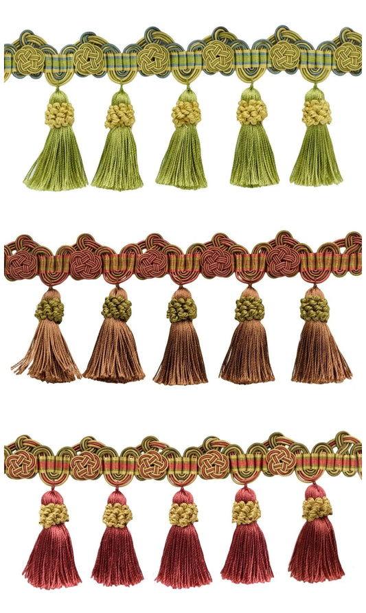 Window curtains with tassels
