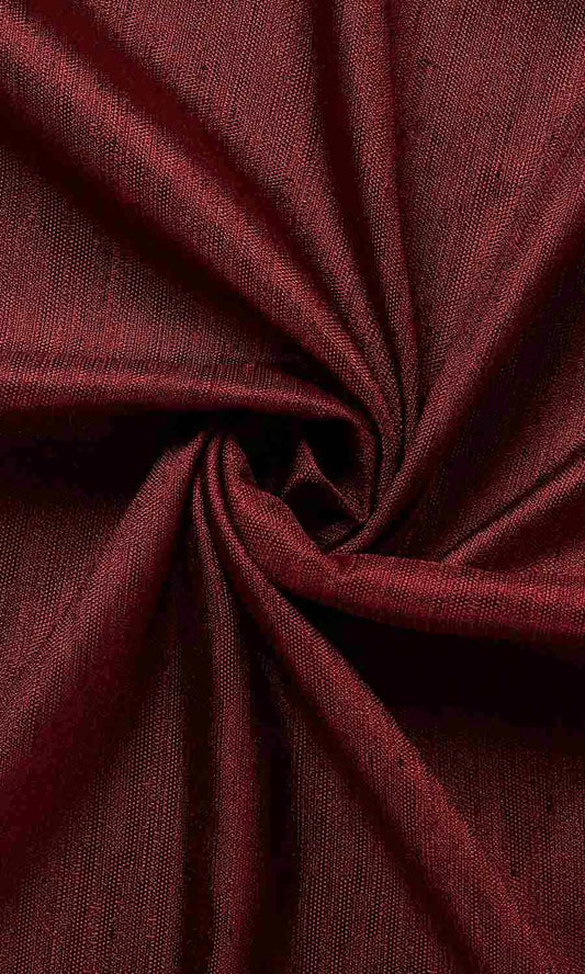 Faux Silk Window Curtains (Burgundy)
