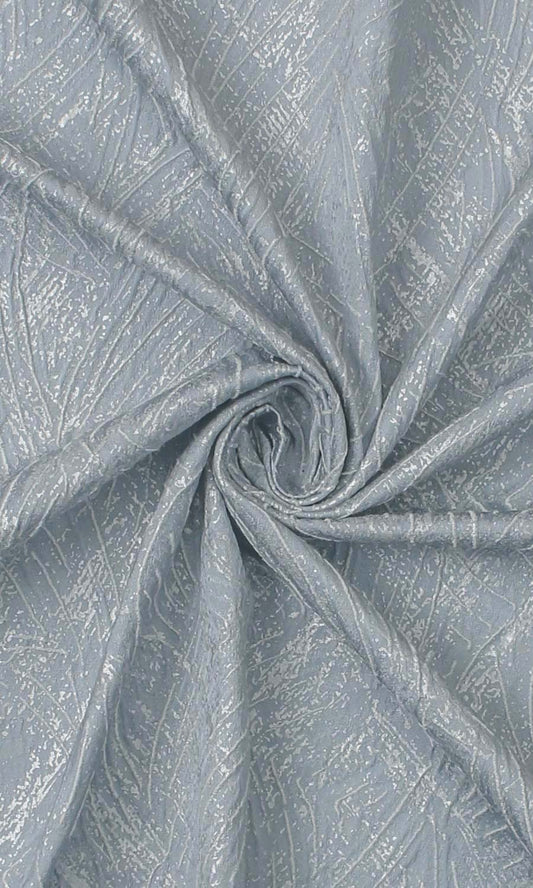 Self-Patterned Poly-Cotton Home Decor Fabric Sample (Light Blue)
