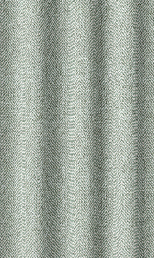 Herringbone Print Home Decor Fabric Sample (Egg Blue/ White)
