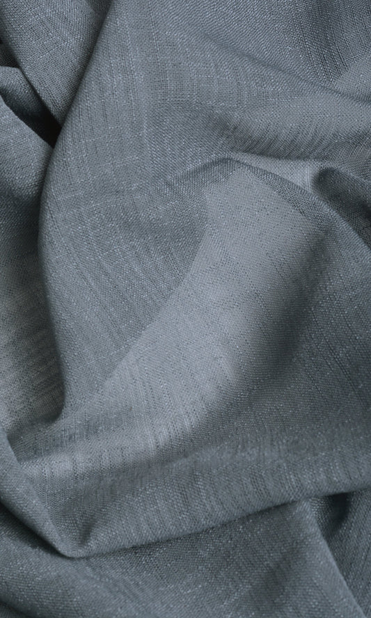 Linen Textured Sheer Window Curtains (Grey)