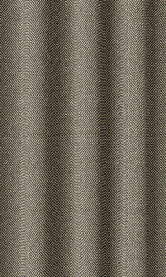 Herringbone Textured Window Curtains (Warm Grey/ Brown)