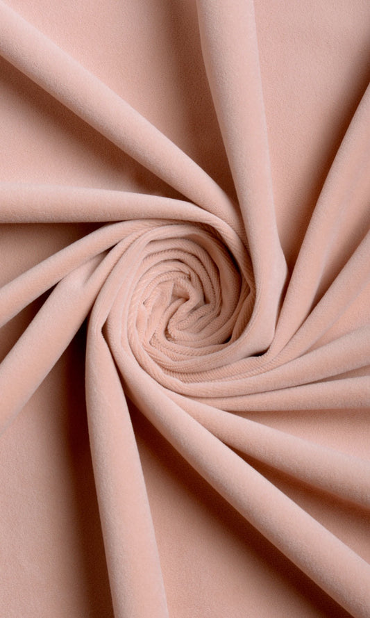 Velvet Home Decor Fabric Sample (Peachy Pink)