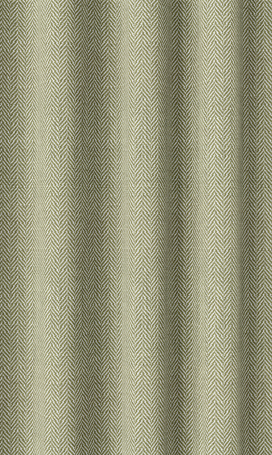 Herringbone Textured Window Curtains (Green)