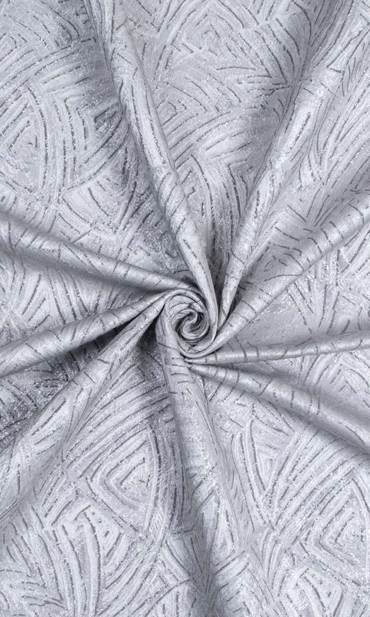 Self-Patterned Poly-Cotton Home Décor Fabric By the Yard (Steel Grey)