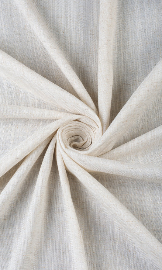 Semi-Sheer Linen Texture Window Curtains (Cream)