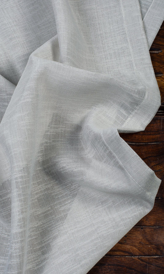 Textured Sheer Home Decor Fabric Sample (Pale Gray)